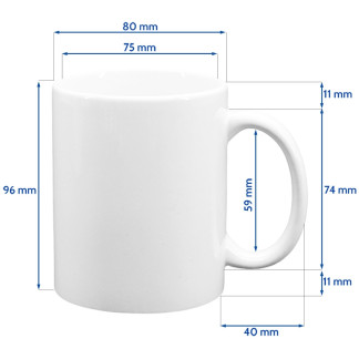 Taza Cerámica Blanca 11oz