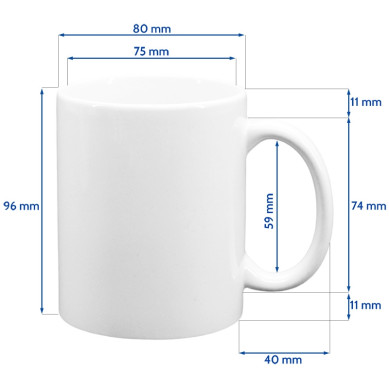 Taza Cerámica Blanca 11oz