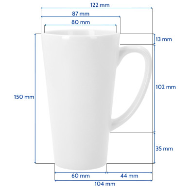Taza Cónica Blanca 17oz