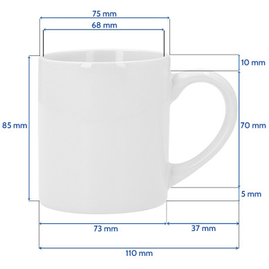 Taza Café Cerámica Blanca 8oz